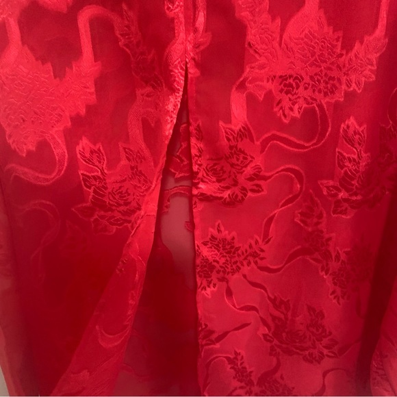 Victoria Secret Vintage Semi Sheer Floral Long Sleeve Blouse - Picture 7 of 13